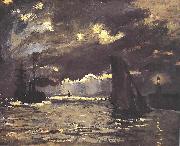 A Seascape, Shipping by Moonlight Claude Monet